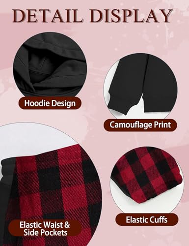 Image of Boys Clothes Boy Outfits 2-Piece Long Sleeve Hoodie and Camouflage Pants Boys Fall Winter Clothes for 6-16 Years