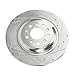 Detroit Axle - Rear Brake Rotors for 2014-2023 Jeep Cherokee, 2015 2016 2017 2018 2019 2020 2021 2022 Drilled and Slotted Disc Brake Rotors Replacement : 12.60