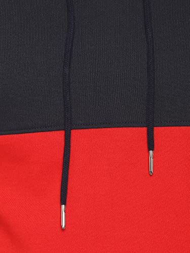 Image of Deniklo Men Polyester Fleece Printed Sweatshirt with Hoodie