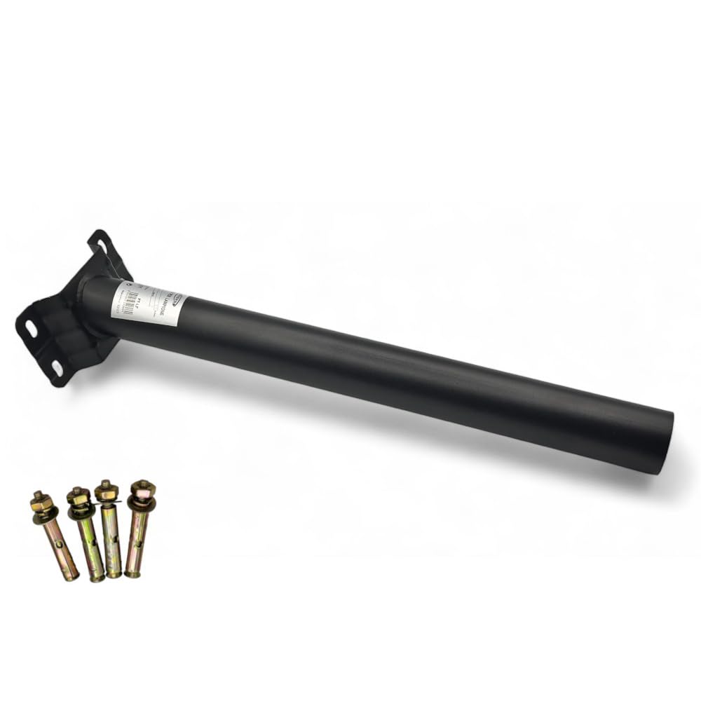 Vetrineinrete® Staffa supporto a muro per lampione stradale palo braccio per faro in metallo 45 cm