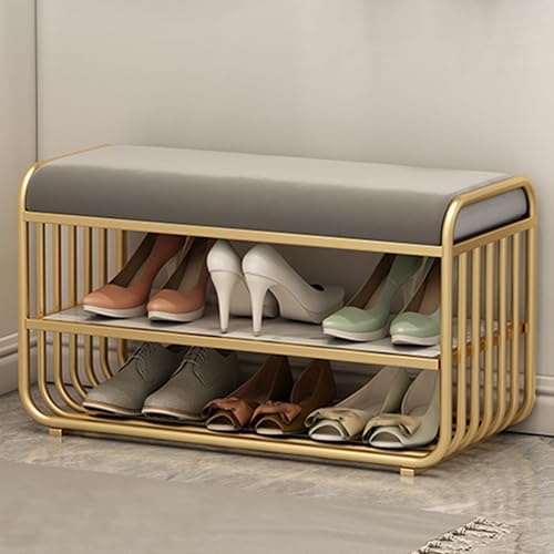 Banc à chaussures d'entrée organisateur de rangement 3 niveaux meuble moderne