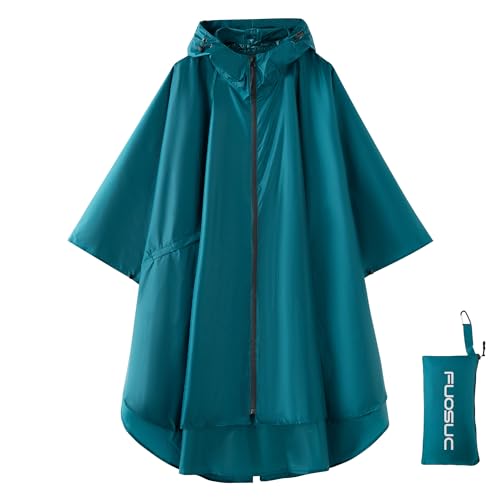 Image of Hooded cape style waterproof raincoat suitable for outdoor activities, hiking, mountaineering, and both men and women