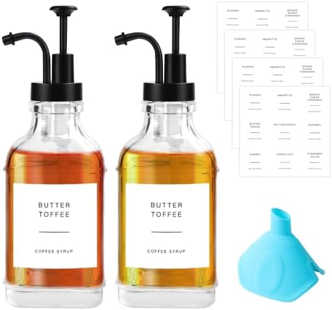 Distributeurs Huile Et Vinaigre Leaflai - Lot De 2 Bouteilles Verre 500 Ml - Becs Acier Inox - Inclus Étiquettes Et Accessoires