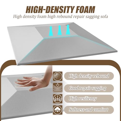 Desunqin Foam Couch Cushion Support, 20\" X 20\" Square Couch Supports for Sagging Cushions, High-Density Sofa Cushion Support Couch Cushion Replacement Insert Pads for Under Cushion Sag Repair