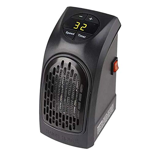 Mopoq Mini riscaldamento a parete elettrico, riscaldamento spazio personale, 400 W, ventilatore elettrico portatile con temperatura regolabile for la casa/ufficio/camera da letto