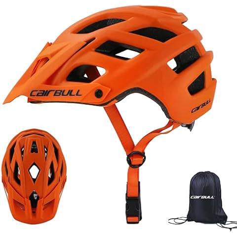 Cairbull Adunlts Men/Women Bicycle Mountain bike MTB Helmet 22 Vents Cycling Helmet with Sun Visor 55-61 cm Adjustable Bike Racing with Storage Backpack Cover