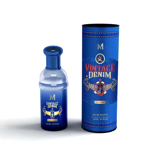 Specifico: Bellezza MONTAGE-Eau de Toilette Profumo Uomo VINTAGE DENIM FOR MEN Flacone da 100ML