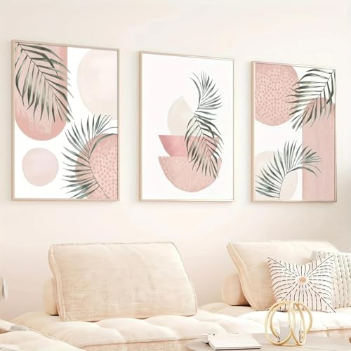 Plantes tropicales affiches pour habiller un mur vide lot 3 toiles modernes abstraites 40x60