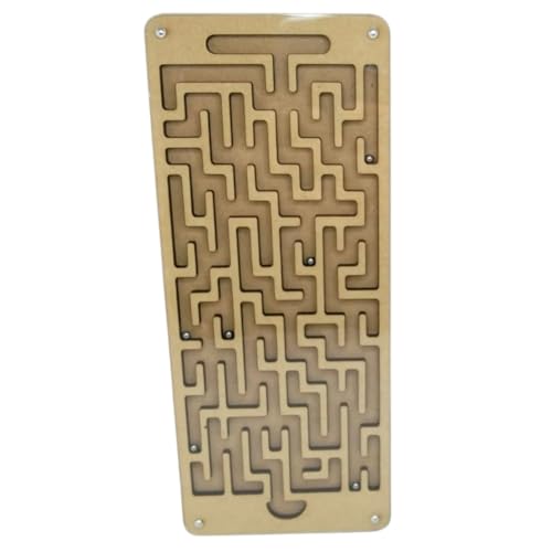 Image of Wooden Labyrinth Ball Maze Game for Kids | Phone Shape(Large) Maze Board | 24x10 cm Screen-Free Game| Improves Focus, Thinking & Motor Skills | Educational Toy for Age 5 Yrs+