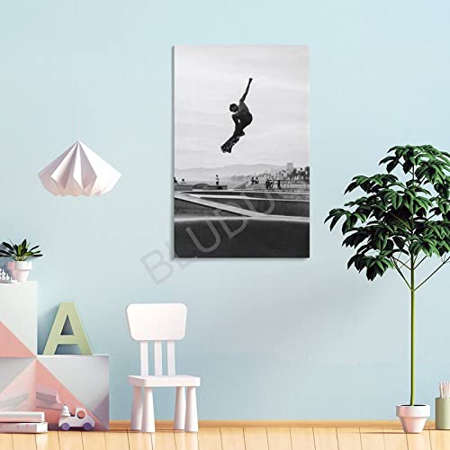 Black And White Skateboard Canvas Boys Dorm Room Decor Skateboarding Poster Skateboard Art (3) Canvas Painting Posters And Prints Wall Art Pictures For Living Room Bedroom Decor 24X36Inch(60X90Cm) #TOP3