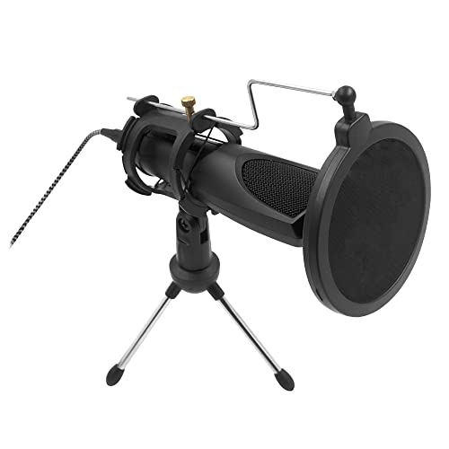 T'nB - Influence Microphone Omnidirectionnel A Condensateur, Son De Qualité pour Ordinateur De Bureau, Idéal pour Streaming, Youtubeur, Podcast - Noir