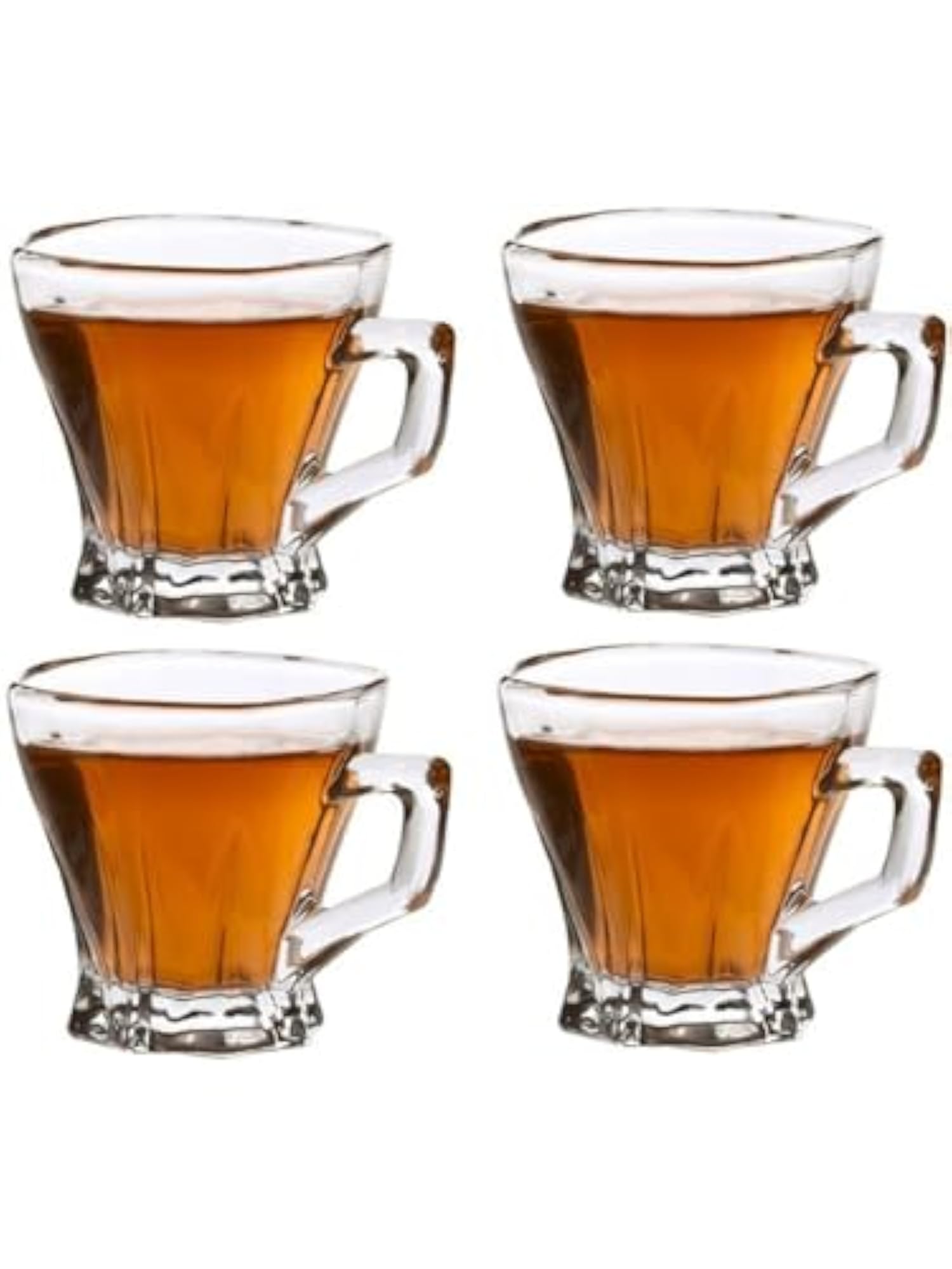 Clear Glass Coffee & Tea Cup/Mug Set, 120 Ml