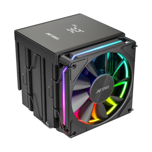 Image of Ant Esports V8 Digital CPU Air Cooler CPU Fan with LED Temperature Display & ARGB|2x120mm FANs| Support Intel - LGA1851 / 1700 /1200 AMD - AM5 / AM4