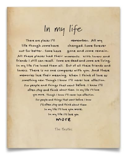 Music Quote Wall Art, Inspirational Lyric Poster