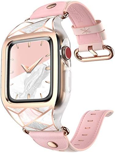 i-Blason Band Designed for Apple Watch 42 mm, [Cosmo] Stylish Sporty Protective Bumper Case with Adjustable Strap Bands for Apple Watch Series 3/2/1 (Marble)