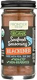 Frontier Co-op Organic Blackened Seafood Seasoning, 2.5 Ounce Bottle, Savory Blend for Fish, Seafood, Sauces, Chowders