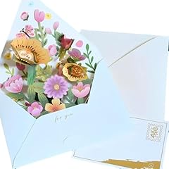 Idea Regalo - GGUFAY Biglietto Fiore Pop-Up, Biglietto regalo 3D per Biglietto Auguri Compleanno, Biglietto Festa Della Mamma, Biglietto Auguri, Pop Up, Biglietto Anniversario, San Valentino
