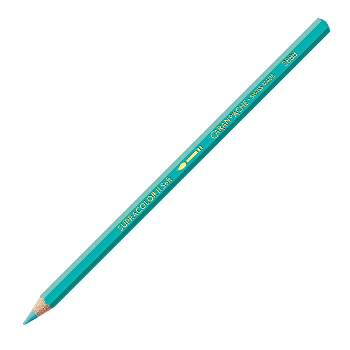 Caran d'Ache Supracolor Soft Watercolour Pencil Cedar 3.8mm Turquoise Green