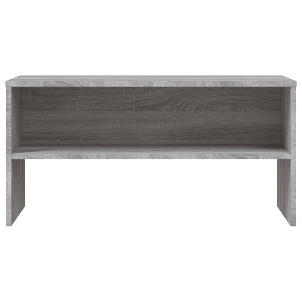 Mobile per TV grigio Sonoma, 80 x 40 x 40 cm, con scomparto aperto, spazio per soggiorno, camera da letto, home theater, come mobile basso, credenza