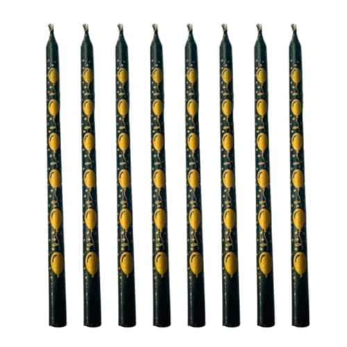 Image of Wanna Party Black and Gold Cake Candles, Black Cake Decoration for Birthday Parties, Wedding Decorations, Party -6 CT