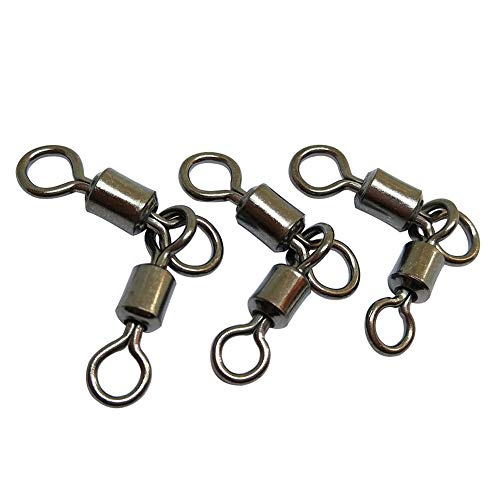 image for unclesportinfof 50PCS 3 Way Swivels Fishing,Heavy Duty Crane Swivel Fi