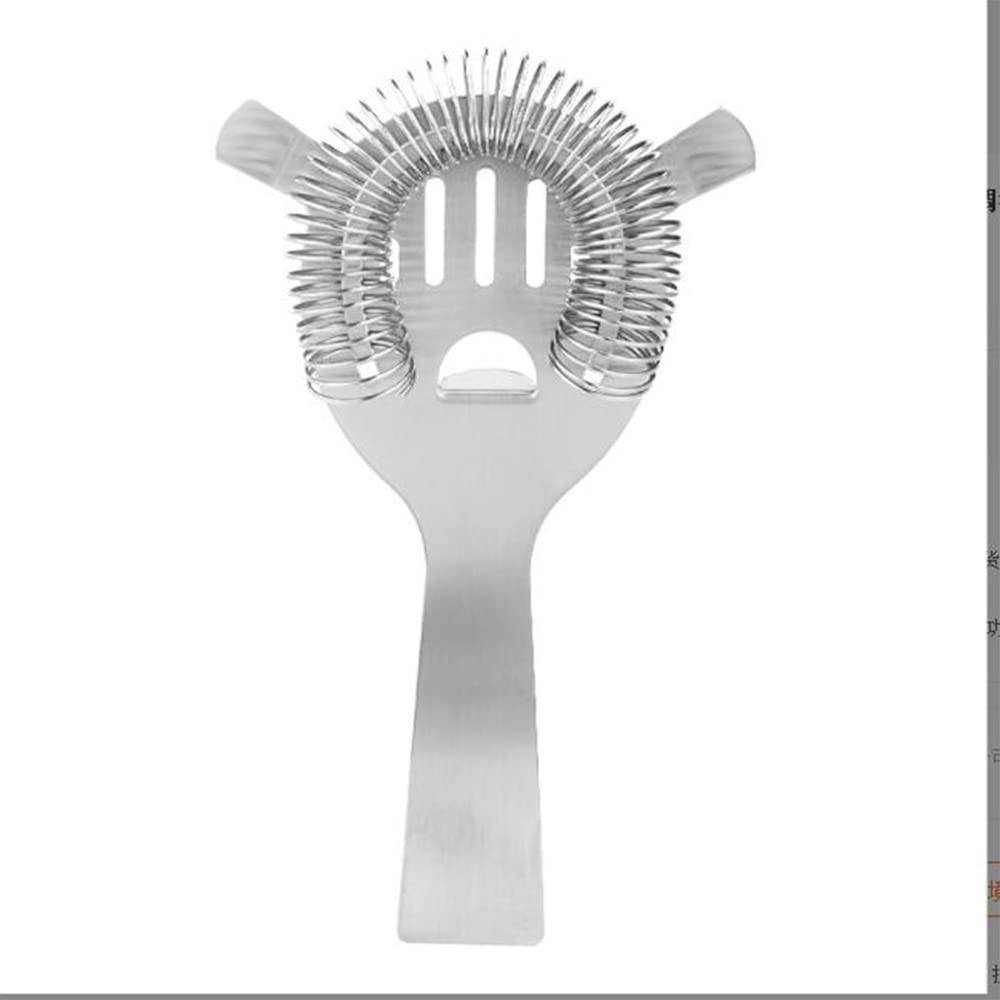 Escudo de Hielo de Acero Inoxidable Filtro de Hielo de Escudo de Hielo de Metal Engrosado con Mango Herramienta de Camarero