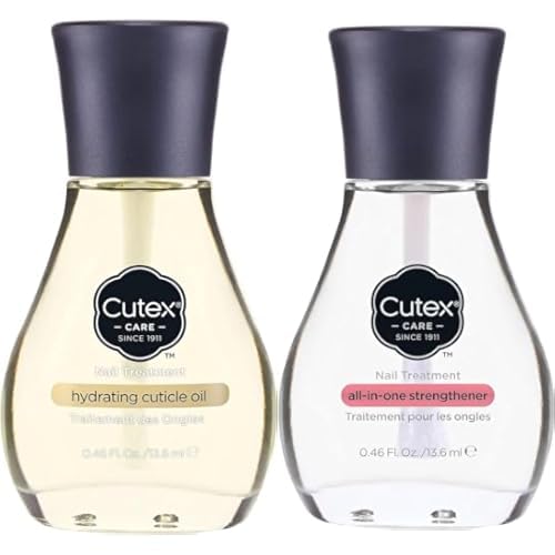 Cutex - Aceite Hidratante de Cutículas 13,6ml + Fortalecedor de Uñas todo en uno 13,6ml