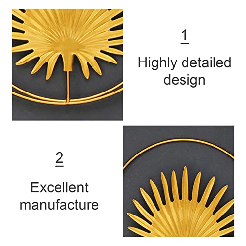 Resome 3 Pcs Gold Wall Decor, 11Inch Gold Metal Wall Art Decor Gold Ginkgo Maple Monstera Leaf Wall Decor For Bedroom, Easy Installation Great For Livingroom Hotel Office Home Decor Mothers Day Gifts #TOP3