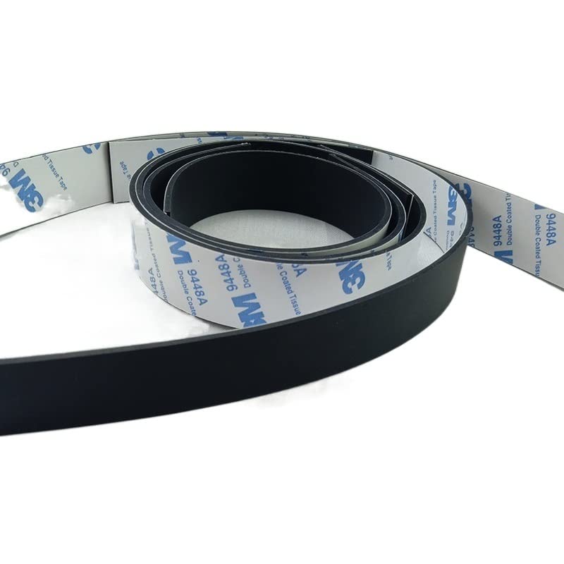 1Pc Black Silicone Rubber Sheet Single-Sided Self-Adhesive Silicone Strip Silicone Rubber Sheet 0.3/0.5/1/2/3/5/10MM Non-Slip High Temperature Mat(1000x20x1mm)