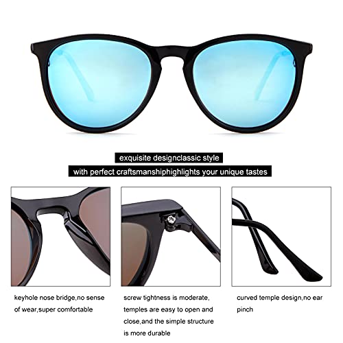 VIA LEECA Polarized Sunglasses for Women Men Classic Vintage Round Sunglasses UV400 Lens4