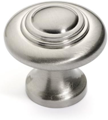 Dynasty Hardware K-9229-SN-25PK Concentric Cabinet Hardware Knob, Satin Nickel, 25-Pack