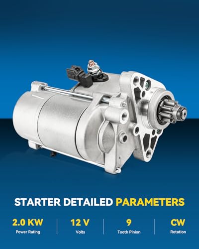 Image of PHILTOP Starter Replacement for Toyota,2000-2009 Tundra /Sequoia 4.7L,2003-2009 4Runner, GX470,1998-2007 Land Cruiser, LX470,2 KW OE# 17748N,2810050100, 2810050070