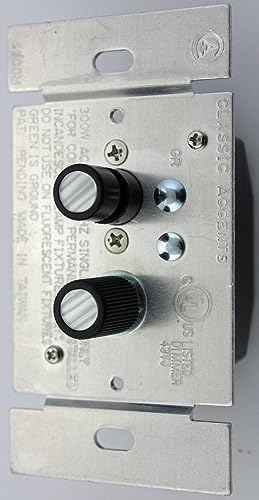 Classic Accents 300 WATT DIMMER Single Pole Push Button Dimmer Led Light Switch cover
