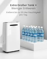 Pro Breeze® 20L/Tag smarter luftentfeuchter elektrisch mit digitalem Feuchtigkeitsanzeiger Schlafmodus Dauerbetrieb Wäschetrocknung und 24h-Timer – Ideal gegen Feuchtigkeit und Kondensation – Ansicht 3