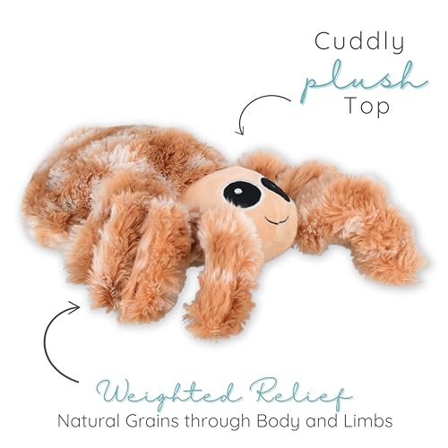 Image of Warm Pals - Spider - 1.5lbs - Cozy Microwavable Lavender Scented Plush Toys - Heated Stuffed Animal - Heatable Coolable Bedtime Comfort Plushie