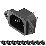 LANZMFG LZ-14-1 Power IEC Inlet Flange Mount 320 C14 10pack