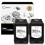 Cartouche pour HP 301 XL Envy 4500 4502 4507 4508 5530 5532 DeskJet 1000 1010 1510 1050 1055 2050 2510 3050 3059 OfficeJet 2620 2622 4630 4636 4639 Pack de 2 Cartouche d'encre pour HP 301 Noir 301XL