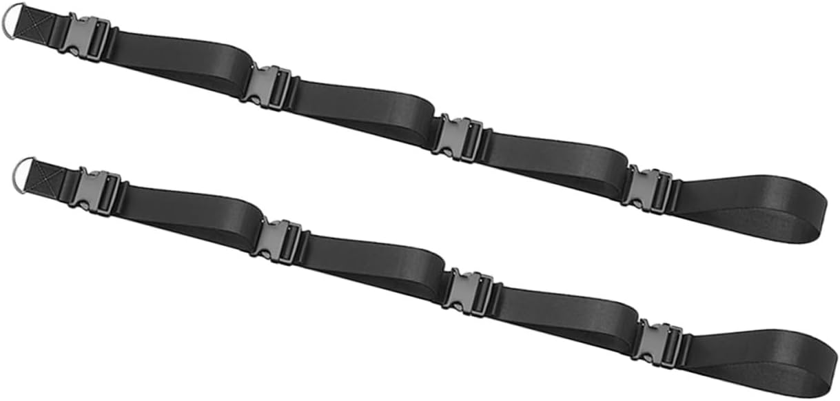 VALICLUD 2pcs Adjustable Wall Storage Straps with Buckles for Garage and Camping Chair Hanging, Foldable Wall-mounted Storage Rack for Organizing Tools and Equipment