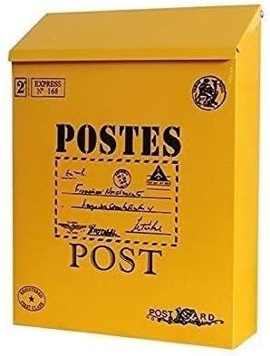 Anti-Theft Post Box Cute Creative Mailbox Outdoor Waterproof Suggestion Box Wall-Mounted Postbox 8.6x2.7x11.7in Mailbox