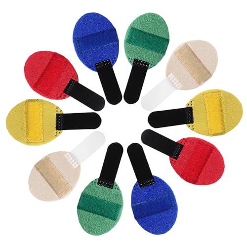 KICHOUSE 10Pcs Finger Stabilizers Finger Braces for Support Stabilization Straightening Soft Comfortable Compact Portable Finger Fixing Bands