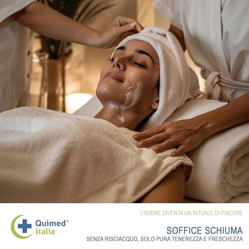 Quimed Italia - Einweg Waschlappen mit ph neutrale Seife, Waschhandschuhe Einweg, Einmalwaschlappen Erwachsene, Sterile Waschhandschuh Desinfektionstücher, 280 Stücke