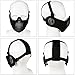 AOUTACC Airsoft Protective Gear Set, Half Face Mesh Mask with Ear Protection and Tactical Goggles for Kid Adult Men Women BBS Paintball Shooting CS Survival Games Cosplay (Black)