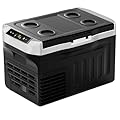 EUHOMY 12 Volt Refrigerator, 22QT(21L) 12V Cooler, Compressor Electric Cooler -4?~68?, 12V Fridge 12/24V DC 110-240V AC, Portable Freezer for Camping, Travel, Truck, Home