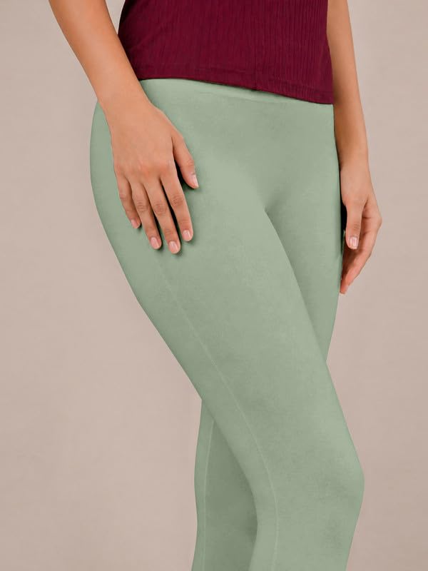 Image of TRENDMALLS Women's Microfiber Elastane Stretch Soft Churidar Length Leggings with Ultrasoft Waistband