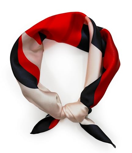Image of Satin Silk Small Square Scarf for Women, Printed Soft and Comfy Neck Head Tie Scarf Bandana