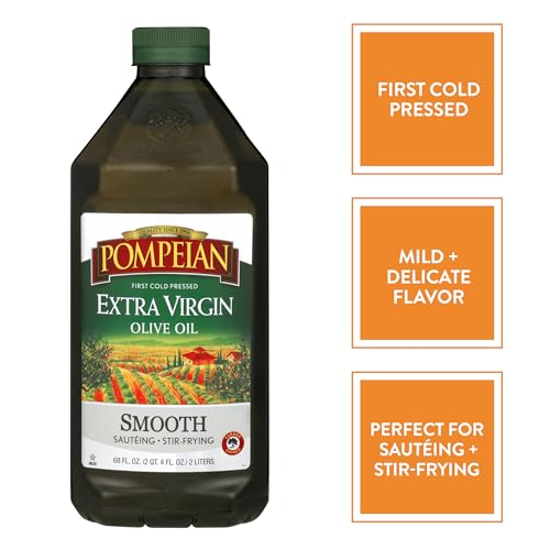 Pompeian Extra Virgin Olive Oil Variety Pack - Smooth, Robust, Naturally Gluten-Free, Non-Allergenic, Non-GMO, 68 Fl Oz (Pack of 2) - Image 4