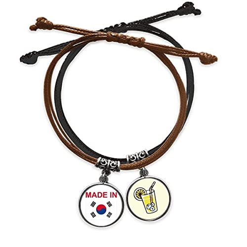Bracelet l'amour en corée du sud chaîne cuir et corde main
