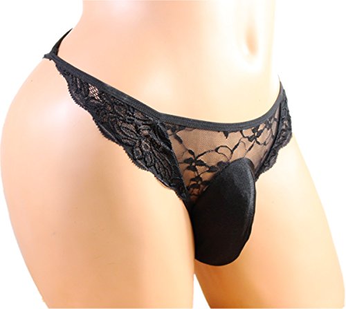 aishani Men's Lace Mooning Pouch Panties Bikini Male Briefs Underpants2