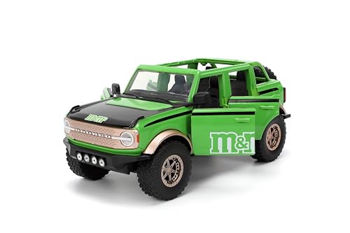 Jada M&M'S 2021 Ford Bronco Die-cast 1:24 Verde miniatura 4