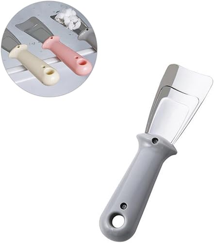 Miniatura 9 de Vaguelly Raspador de hielo para congelador, raspador de hielo, raspador de hielo de plástico, pala de acero inoxidable, refrigerador, raspador de